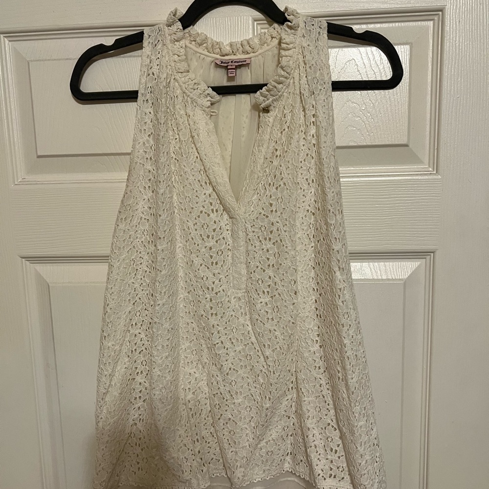 Juicy Couture White Lace Blouse